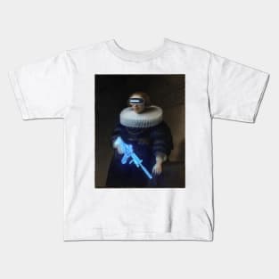 Portrait Of A Trooper Woman Kids T-Shirt